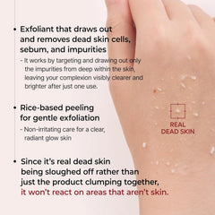 Dr.Melaxin Peel Shot Glow White and Black Rice Ampoule Duo, Soft Exfoliating Face and Body Scrub Dead Skin Cells
