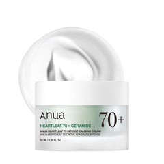 ANUA Heartleaf 70 Intense Calming Cream with Ceramide, Panthenol, Heartleaf extract, Korean Skin care - (50ml /1.69Fl. Oz)
