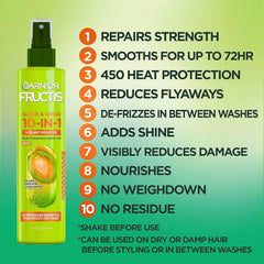 Garnier Fructis Sleek & Shine 10-in-1 for Frizzy, Dry Hair, Plant Keratin