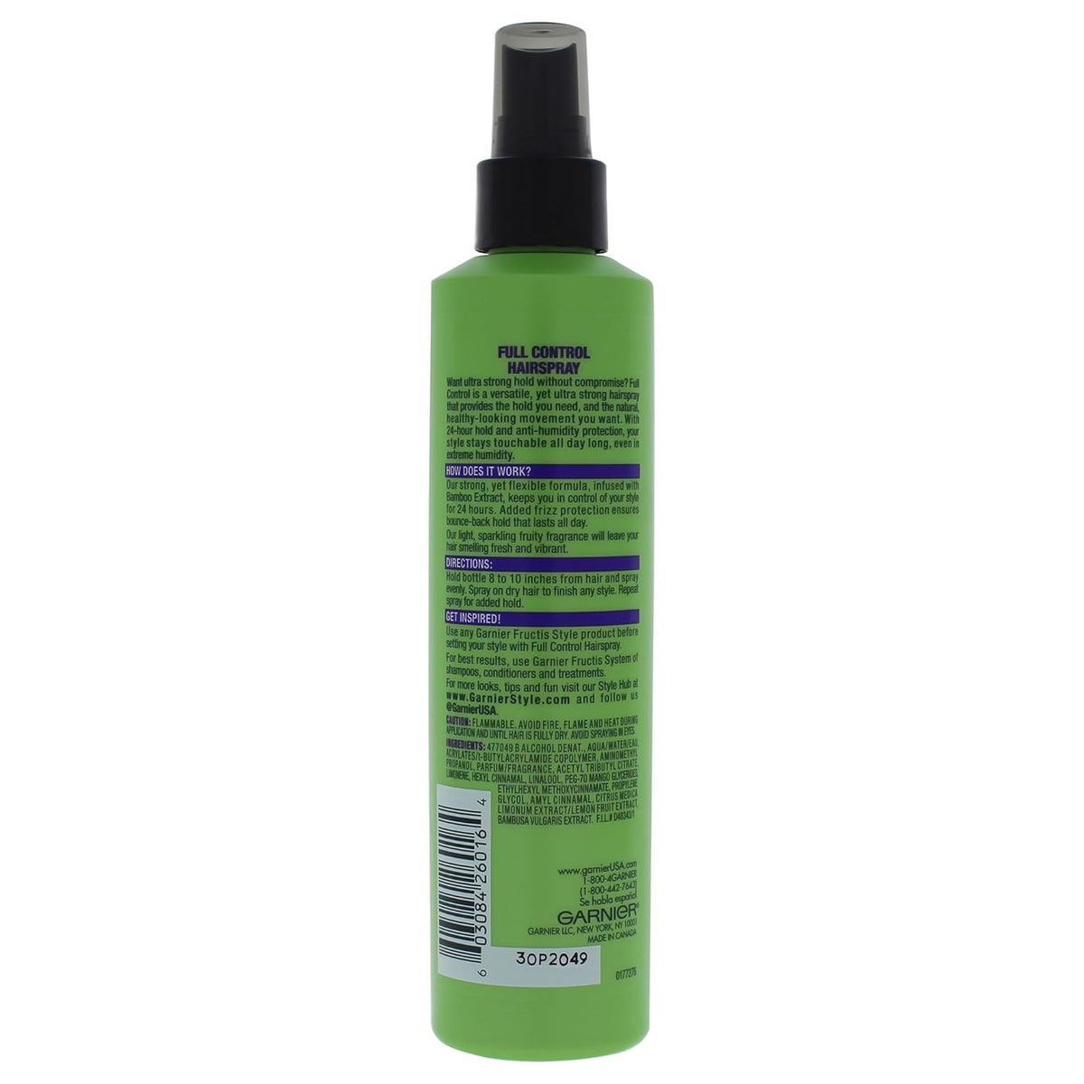 Garnier Fructis Style Full Control Anti-Humidity Hairspray, Non-Aerosol