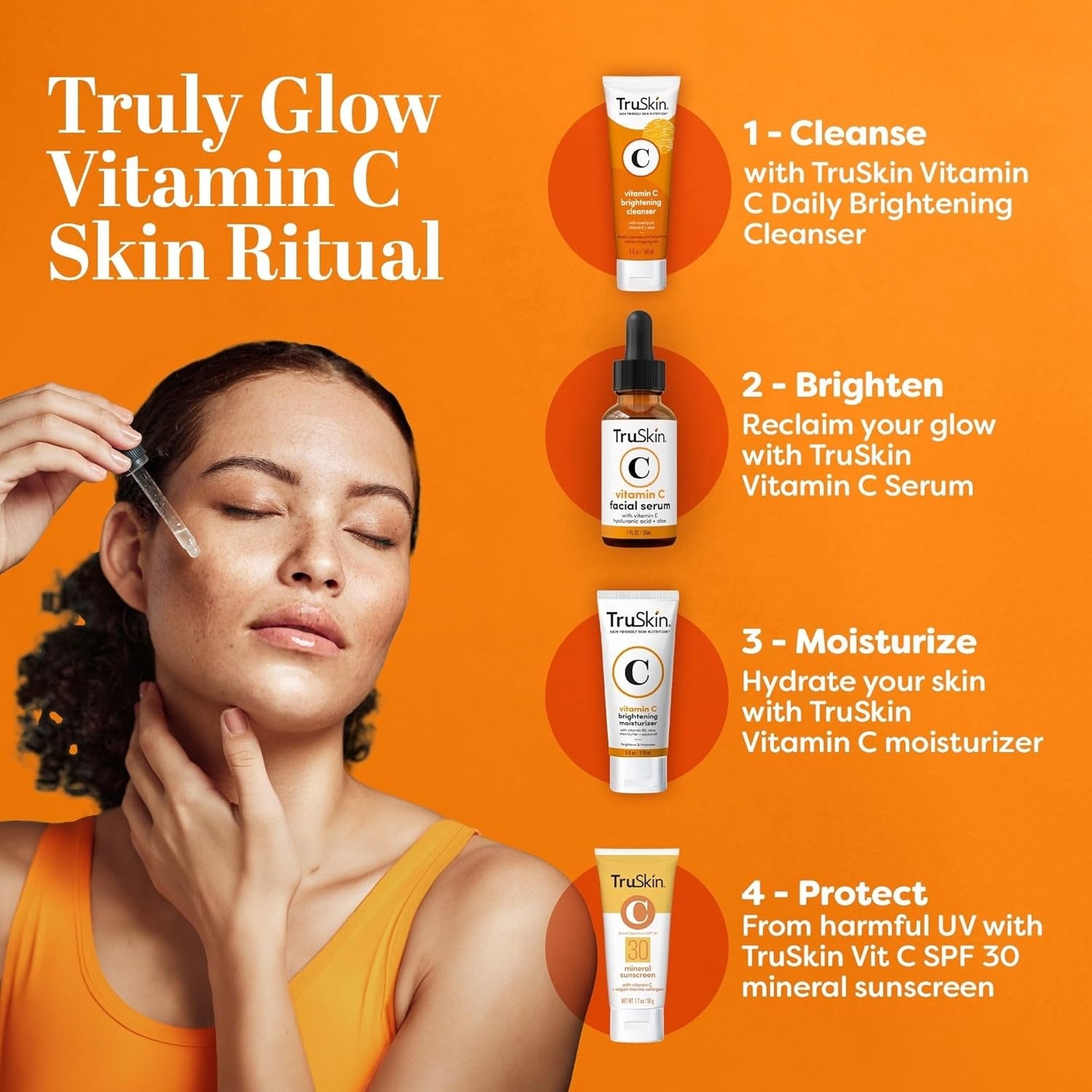TruSkin Vitamin C Serum For Face – Anti Aging Face Serum with Vitamin C, Hyaluro Bnic Acid, Vitamin E
