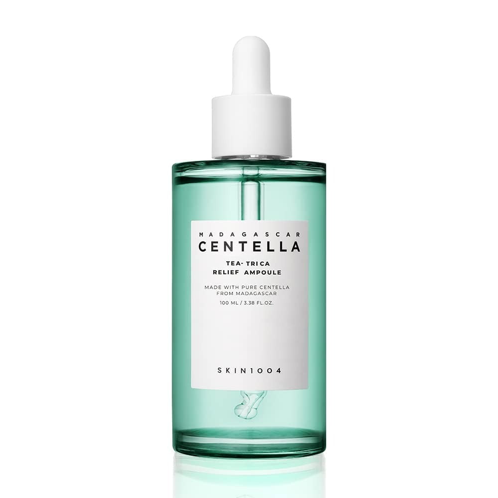 SKIN1004 Tea-Trica Relief Ampoule 3.38 fl. oz, 100ml, Soothing Hydration for Sensitive Skin