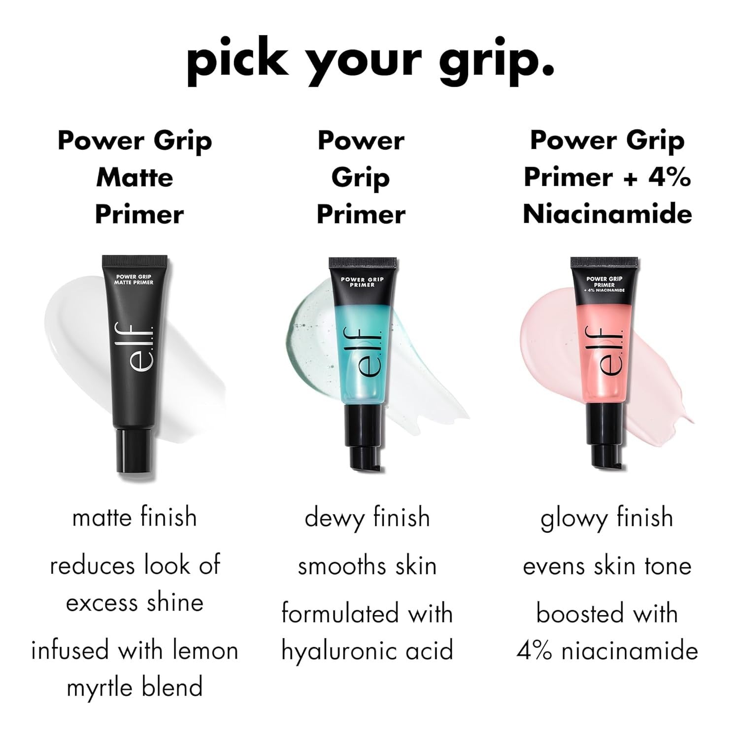 e.l.f. Power Grip Primer, Gel-Based & Hydrating Face Primer For Smoothing Skin & Gripping Makeup