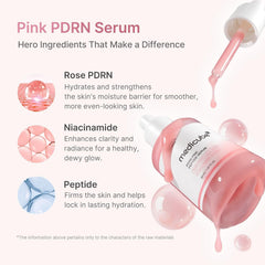 medicube PDRN Pink Peptide Serum, Pink glow serum, Peptide, Niacinamide, Hydrating & Moisturizing & Firming, Uneven Skin Tone