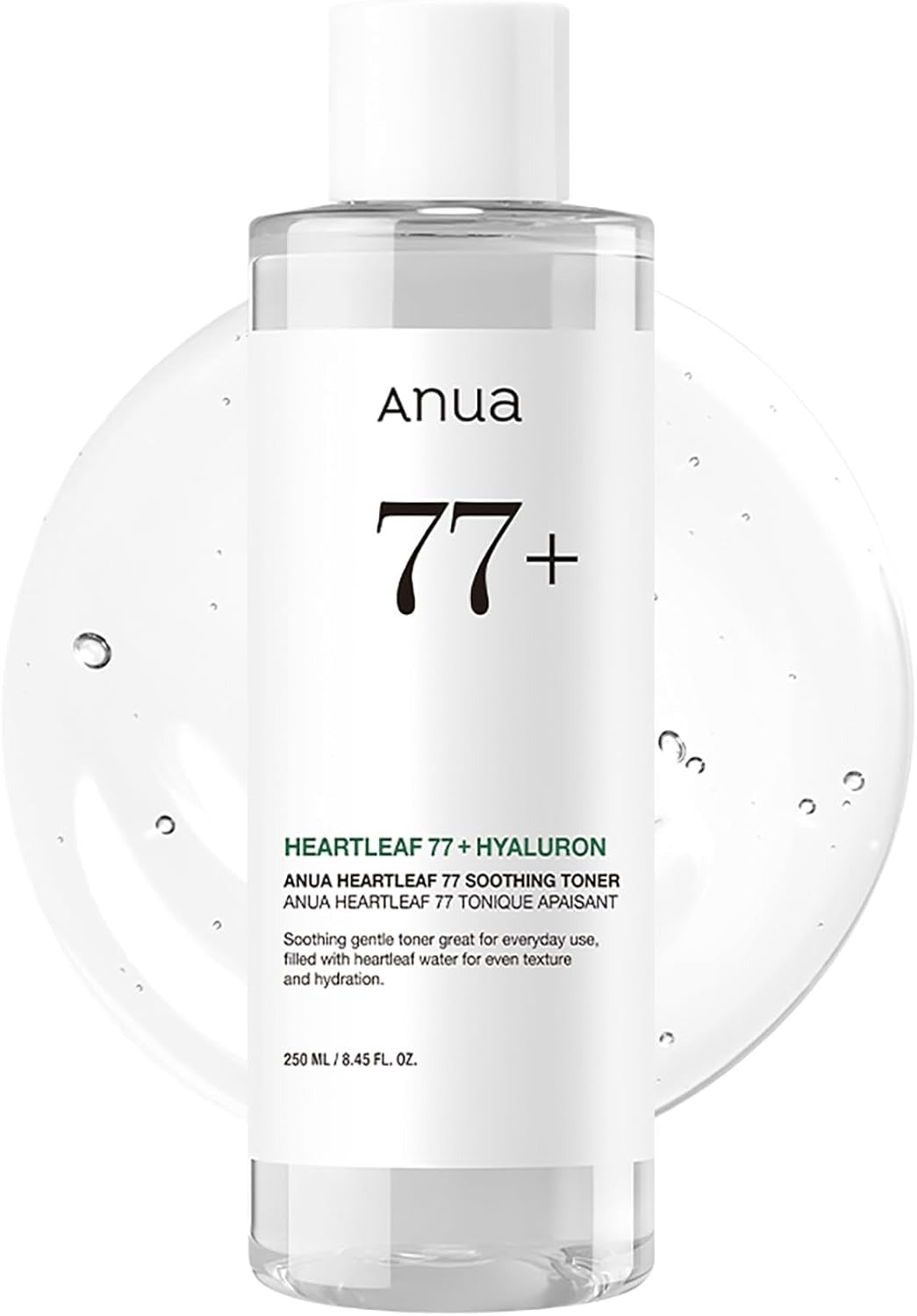 Anua Heartleaf 77 Soothing Toner I pH 5.5 Trouble Care, Calming Skin, Refreshing, Hydrating, Purifying, Cruelty Free, Vegan,(250ml / 8.45 fl.oz.) Visit the ANUA Store