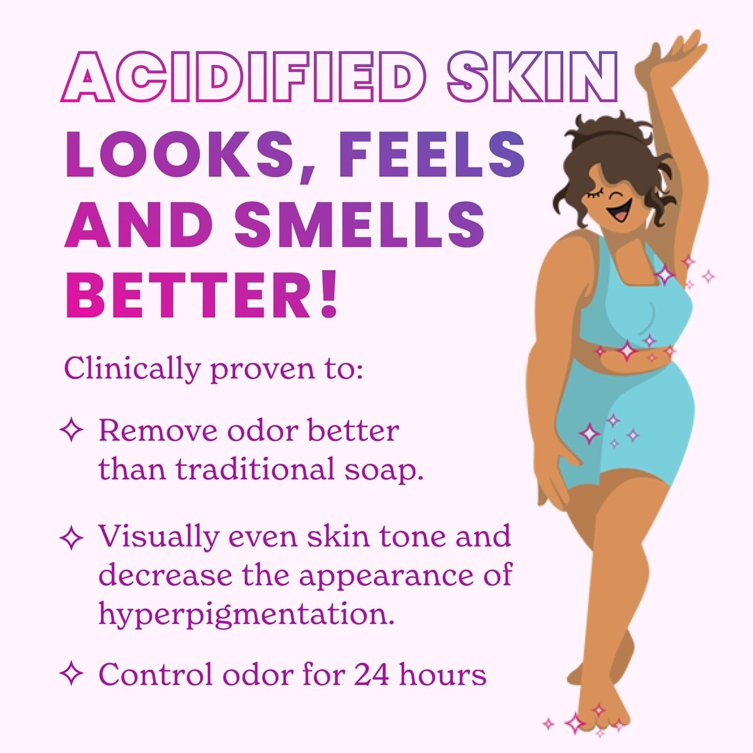 Lume Acidified Body Wash - 24 Hour Odor Control - Removes Odor Better than Soap