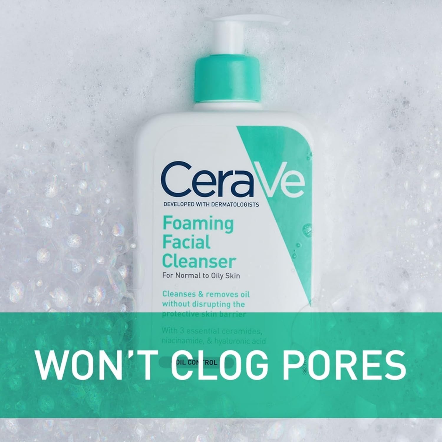 CeraVe Foaming Facial Cleanser, 12 Ounce