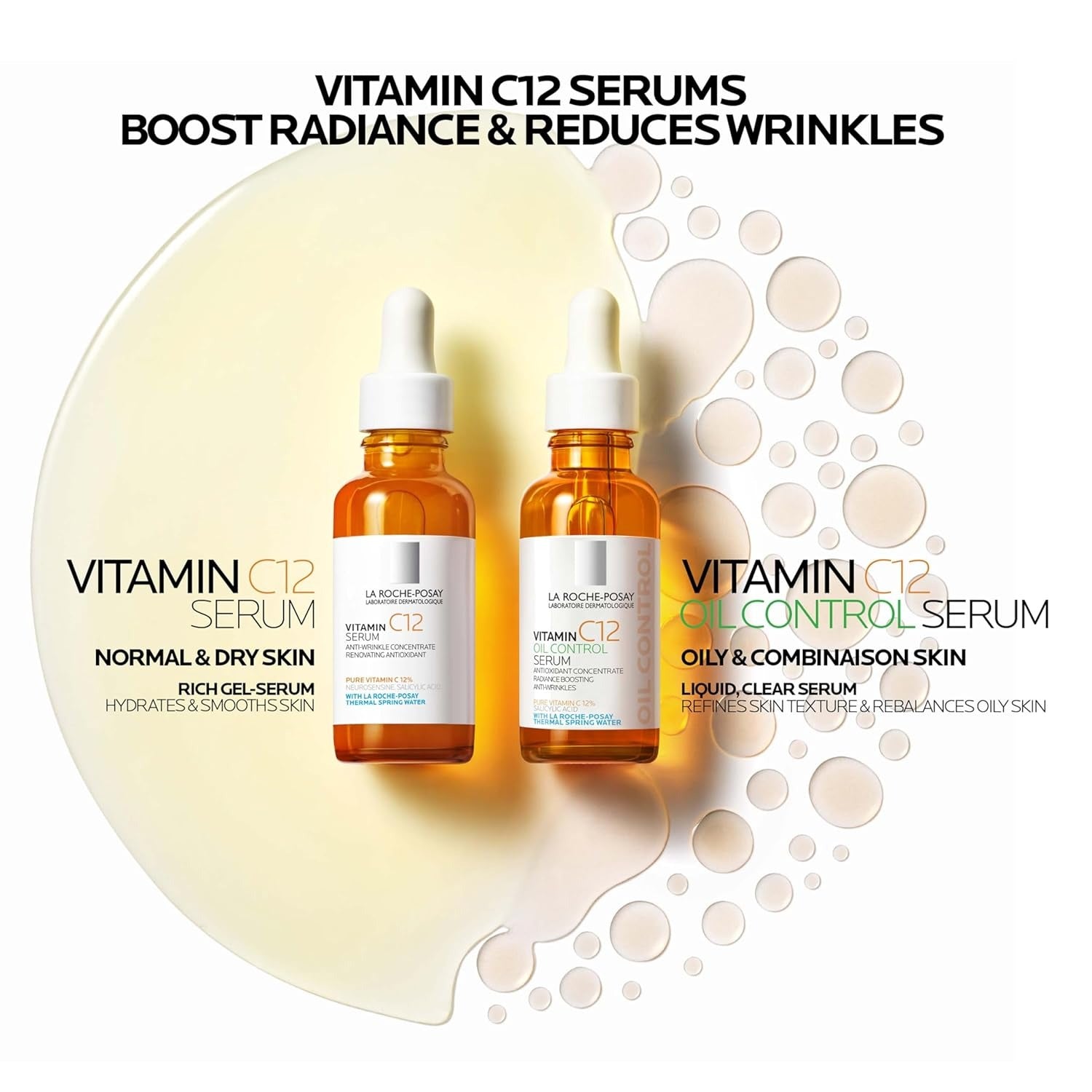 La Roche-Posay Pure 12% Vitamin C Serum For Face With Hyaluronic Acid & Salicylic Acid