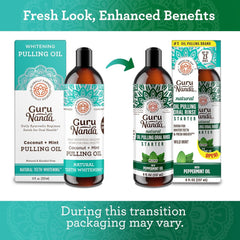 GuruNanda Starter Pulling Oil Mouthwash for Natural Teeth Whitening
