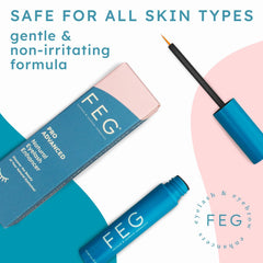 FEG Pro Advanced Natural Eyelash Enhancer Serum for Rapid Lash Growth | Extra Strength Lash Serum for Growing Thick, Full, and Long Eyelashes | 3ml | Stimulates Natural Growth