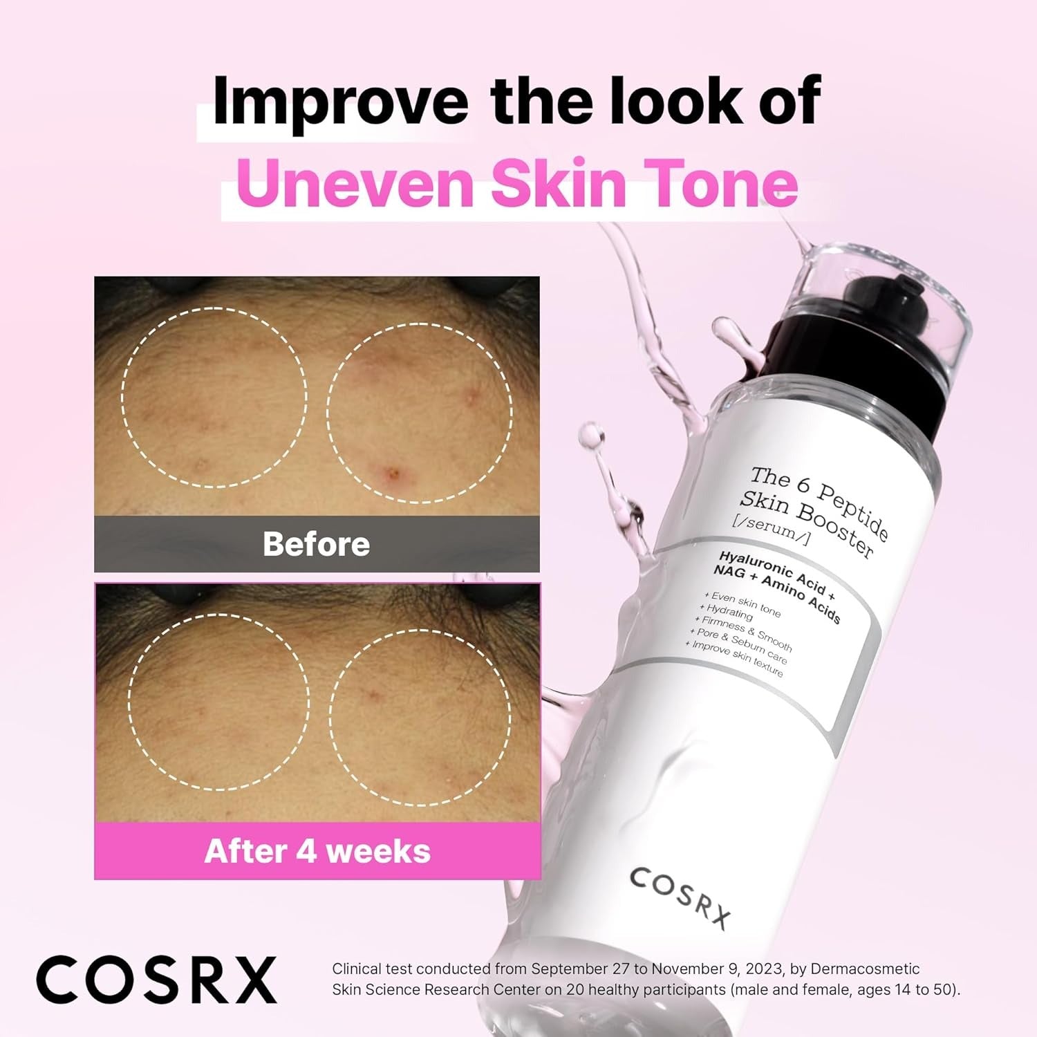 COSRX 6X Peptide Collagen Booster Toner Serum with Copper Peptides, Niacinamide & Hyaluronic Acid Skin Renewal Boosting Facial Essences, Korean Skin Care