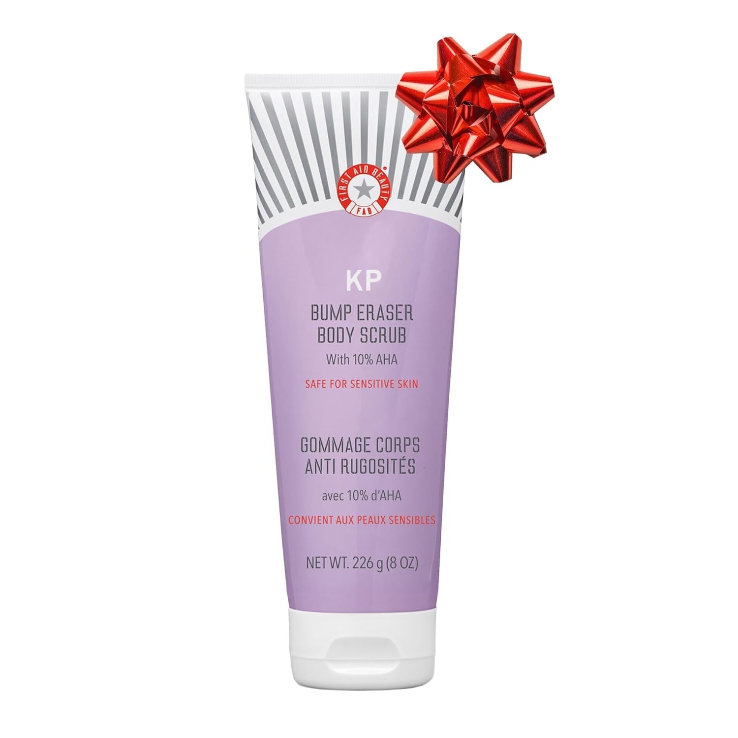 First Aid Beauty KP Bump Eraser Body Scrub with 10% AHA, Keratosis Pilaris Skin Exfoliator with Glycolic and Lactic acids