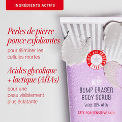 First Aid Beauty KP Bump Eraser Body Scrub with 10% AHA, Keratosis Pilaris Skin Exfoliator with Glycolic and Lactic acids
