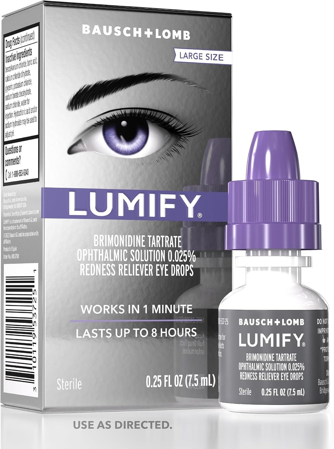 LUMIFY Eye Drops for Red Eyes, Redness Reliever for Brighter Looking Eyes